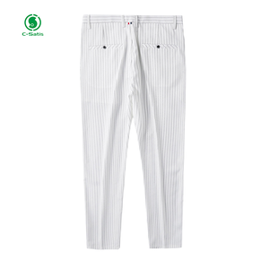 Pantaloni da <span class=keywords><strong>uomo</strong></span> alla moda Slim Fit di alta qualità pantaloni di cotone Casual <span class=keywords><strong>a</strong></span> <span class=keywords><strong>righe</strong></span> di nuovo stile britannico - Product Image 5