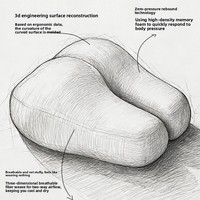 Nouveau coussin de soutien pour les jambes en mousse à mémoire de forme en forme d'alien pour couples, rehausseur de hanches et oreiller de rehaussement des genoux