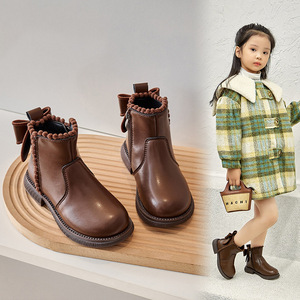 Zapatos para Niños, Otoño Invierno, Nuevas Botas de Invierno para Niños, Botas de Felpa para Niños, Botas de Tobillo Británicas a la Moda, Botas de Fiesta para Niños - Product Image 5