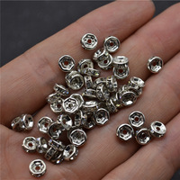 100 pièces/sac Perles de verre à facettes pour perlage, perles lâches à bord droit, accessoires de bracelet DIY V109