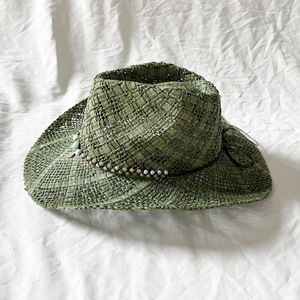 Wholesale Rolling Fashionable Beach <strong>Hat</strong> Hand Woven Large Brim Sunshade Men Women Summer Paper Straw Western <strong>Cowboy</strong> <strong>Hat</strong> - Product Image 6