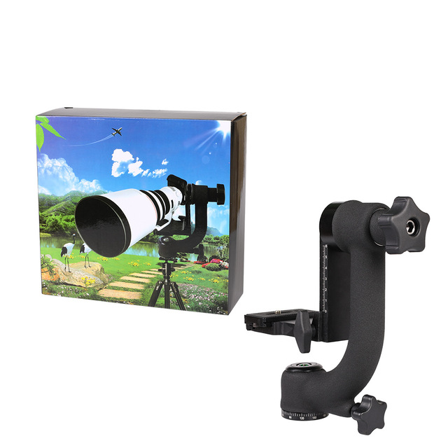 Professional 360 Rotation Gimbal Tripod Head for Telephoto Lens, Heavy Duty Camera Mount for Bird Watching Wildlife Photography
