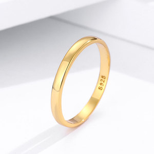2mm Thin Knuckle Finger <strong>Ring</strong> <strong>Stack</strong> <strong>Rings</strong> Smooth High Polished Rhodium Gold Plated 925 Sterling Silver Classic Wedding Engagement - Product Image 3