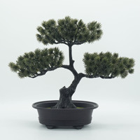 Arbre Bonsaï en Pin Japonais Artificiel en Plastique pour la Décoration Intérieure Jardin Zen Bureau Décoration Festive Noël Nouvel An Plante Artificielle