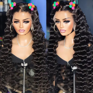 Grosir Wig 100% Natural Brasil untuk Swiss HD transparan renda Frontal Wig longgar gelombang tubuh gelombang Wig renda depan 100% rambut manusia - Product Image 6