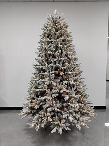 Árbol de Navidad Nevado de 225 cm (7.5 pies), Pino Artificial con Nieve Artificial, Mezcla de PE y PVC, Árbol de Navidad Premium para Interiores con Luces LED Integradas - Product Image 5