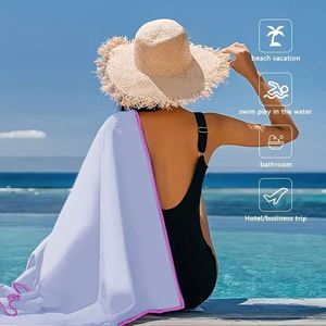 Lot de 2 serviettes de sport en polyester tissé à séchage rapide pour gym et yoga, multicolores, emballage en sac OPP - Vente en gros - Product Image 3