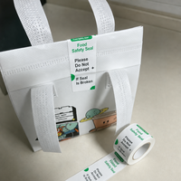 Étiquettes de sécurité - Autocollants adhésifs imperméables personnalisés pour sacs de livraison de repas à emporter, pour l'emballage des restaurants et des services de traiteur