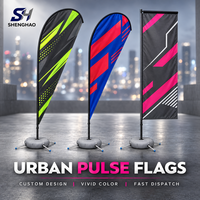 Drapeau de plage personnalisé en gros, plume en fibre de carbone, levage automatique, coupe-vent, anti-plis, séchage rapide, imprimé numériquement