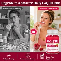 Gummies sans sucre CoQ10 250mg Oméga 3 Magnésium Zinc B12 Énergie cardiaque Antioxydant 60 unités