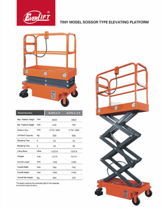 Мини-ножничный подъемник 300 кг, электрический, высота подъема 3-5 м, для складов, обслуживания и строительства - Product Image 5