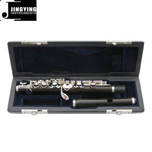 2023 Jingying Music Corps et embout en ébène naturel Clé intégrée en cuivre blanc 14 trous Piccolo plaqué argent - Product Image 1