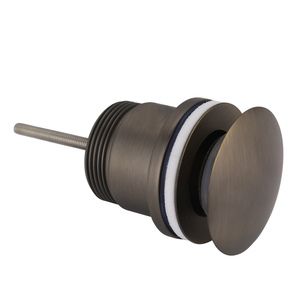 Válvula de desagüe emergente de metal cepillado color bronce, tapón de desagüe <span class=keywords><strong>Clic</strong></span> <span class=keywords><strong>Clac</strong></span> con rebosadero para lavabo de baño - Product Image 3