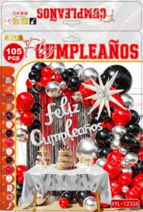 Fornitore di Articoli per Feste da 15 Anni, Vendita all'Ingrosso di Kit per Archi di Palloncini Ecologici in Lattice 'Arco De Feliz Cumpleaños' per la Festa della Mamma e <span class=keywords><strong>Halloween</strong></span> - Product Image 3