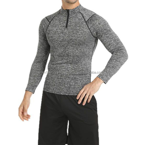 Camiseta Deportiva Unisex de Manga Larga con Estampado, Secado Rápido, Media Cremallera, Transpirable, Anti-UV, 100% Poliéster, para Fitness y Running - Product Image 4