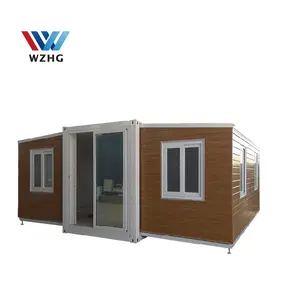 20ft Australië Standaard Prefab Huis Uitbreidbaar Container Woningen Huis Met Bekleding En Zonnestelsel