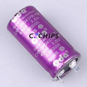 ตัวเก็บประจุ CXP-3R0437R-TW-Z2ซูเปอร์คาปาซิเตอร์ผ่านรู (THT) 430F -10% ~ + 30% 3V 1.24mA @ 72hrs - Product Image 1