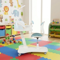 Ensemble de chaise de bureau pour étudiants ergonomique, moderne, durable et confortable, réglable, mobile, avec protection lombaire, chaise de bureau pour enfants