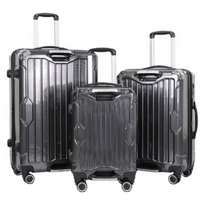 Dark Green 20/24/28 Inch ABS+<b>PC</b> Spinner <b>Wheel</b> Trolley Cases with Lock-Customizable Wholesale Luggage Travel Bag Set - Product Image 1