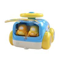 Jouet de voiture catapulte en plastique pour les tout-petits véhicule de lancement interactif avec mini voiture jouet éducatif précoce pour les enfants de 18 + mois