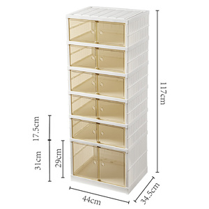 Boîte à chaussures empilable de qualité supérieure rangement avec logo personnalisé boîte à chaussures à aimant transparent à l'avant boîte à chaussures en plastique transparente - Product Image 2