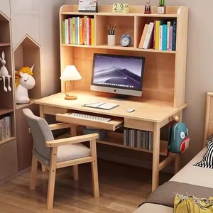 Thiết kế hiện đại mới rắn gỗ thuận tiện nghiên cứu bàn với tích hợp kệ sách Kid của hoạt động bảng văn phòng nhà trường sử dụng - Product Image 4