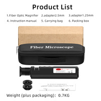 Microscope optique portable 400x pour inspection de fibres, machine d'inspection de fibres optiques LC/SC/FC