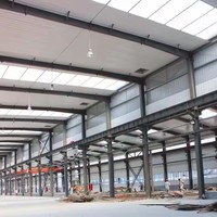 Bâtiment préfabriqué d'entrepôt d'atelier de structure métallique légère Pré-machinée