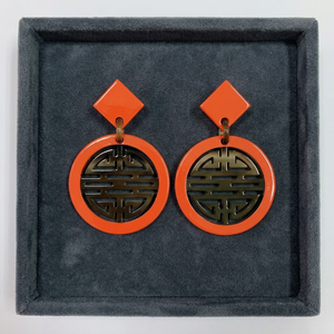 Boucles d'oreilles pendantes artisanales en corne de buffle pour enfants, style tendance, finition laquée, écologiques, 40 mm, excellent rapport qualité-prix, idéales pour les cadeaux en gros - Product Image 3