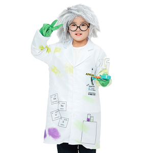 Crazy Mad Scientist TV & Movie disfraz para niños en relieve impreso poliéster traje chaqueta Halloween - Product Image 2