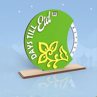 2025 décorations sur le thème du Ramadan Eid Mubarak compte à rebours calendrier Ramadan Mubarak bricolage calendrier de l'avent bois pour Ramandan