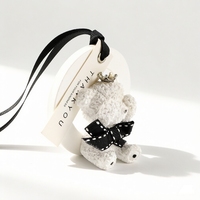 Diffuseur d'huiles essentielles en céramique suspendu en forme d'ours en peluche, pierre aromatique, désodorisant d'air, pendentif, parfum pour la maison et la voiture