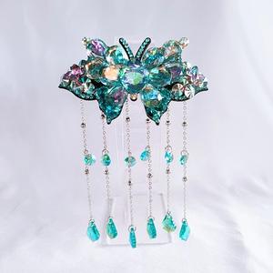 HXN-029 nuovo antico Super immortale cristallo nappa fiocco nodo Clip a molla moda tornante accessori copricapo - Product Image 4