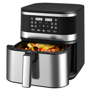 2025 New Air Fryer 6L 7L 8L 12L Full Stainless Steel Body With Double Basket 1800W Digital <b>Control</b> Air Fryer Full Stainless Stee - Product Image 2