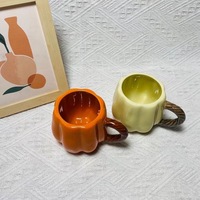 Vente en gros de tasses à café créatives mignonnes en citrouille Cadeau d'Halloween tasses en porcelaine