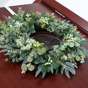 Artificial Peony <strong>Wreath</strong> for Front <strong>Door</strong> Spring Summer Flower <strong>Door</strong> Ornament for <strong>Easter</strong> Christmas Halloween &amp; Graduation - Product Image 5