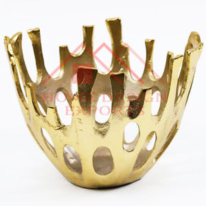 2025 Latest Design Golden Flower Bowl <b>Vase</b> Aluminium - Product Image 4