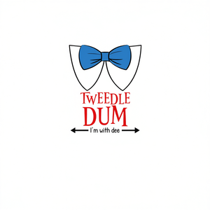 T-shirt à manches longues Tweedle Dum I'm With Dee, chemise de costume d'Halloween - Product Image 1