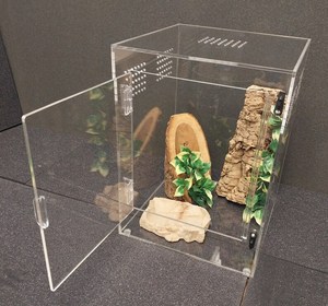 Tùy chỉnh <span class=keywords><strong>Acrylic</strong></span> bò sát bao vây với phía trước mở bao vây <span class=keywords><strong>Acrylic</strong></span> Lồng cho tắc kè rắn ếch thằn lằn nhện bò sát - Product Image 2