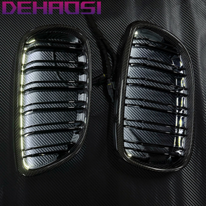 Parrillas de Carreras Luminosas LED de Fibra de Carbono para <span class=keywords><strong>BMW</strong></span> Serie <span class=keywords><strong>X5</strong></span> X6 F15 F16 2015-2018 Reemplazo de Parrilla Delantera de Fibra de Carbono - Product Image 4