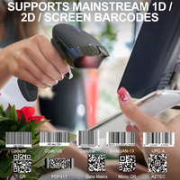 Escáner de Códigos QR Inalámbrico 2.4G GTCODESTAR, Lector de Códigos de Barras 2D USB, Escáner de Códigos de Barras 1D para Almacén