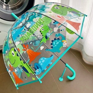 <span class=keywords><strong>Parapluie</strong></span> transparent pour enfants de 2 à 5 ans, motif forêt de dessin animé, sûr, léger, à long manche, avec 8 baleines - Product Image 1