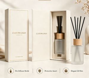 Custom Logo Reed Diffuser <b>Gift</b> <b>Box</b>, Luxury <b>Empty</b> Aroma Diffuser Packaging <b>Box</b> With Protective Foam Insert - Product Image 3