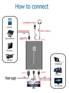 <span class=keywords><strong>Online</strong></span> class 1080P 4K HD computer video capture card usb 3.0 usb audio live video capture cards - Product Image 5