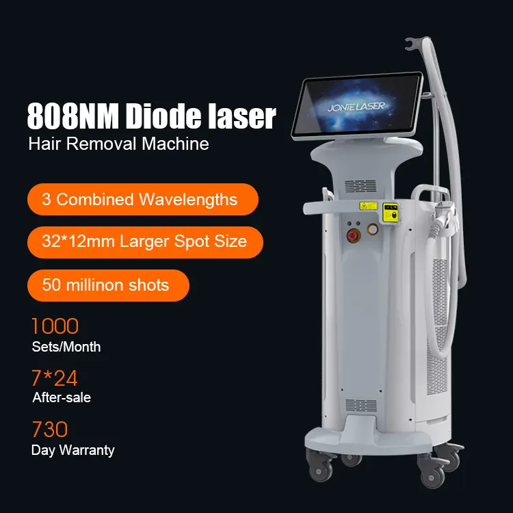 Máquina de depilación láser diodo profesional 808nm Equipos de depilación profesional para salones de belleza