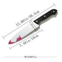 Couteau de cosplay réaliste et personnalisable, type faucille sanglante ou faux poignard, pour Halloween, les farces, la décoration de fête et les costumes