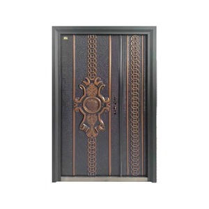 Porte battante de luxe Sofia en fer forgé, couleur personnalisable, antivol, pour entrée de maison, durable, porte complète - Product Image 3