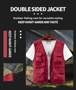 <span class=keywords><strong>Chaleco</strong></span> Cargo Multibolsillos 100% Algodón para Hombre, para Escalada, Tiro, Fotografía, Pesca, Periodismo - Product Image 3