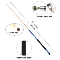 Harga Terjangkau Tongkat Biliar 2-Piece 57-Inci, Tongkat Biliar Kayu Keras Solid dengan Ujung 12.5mm untuk Biliar, TP-C4807