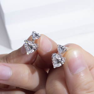 Pendientes de Diamantes de Oro Blanco de 18K MSE-859 de Messi Jewelry para Mujer - Product Image 4